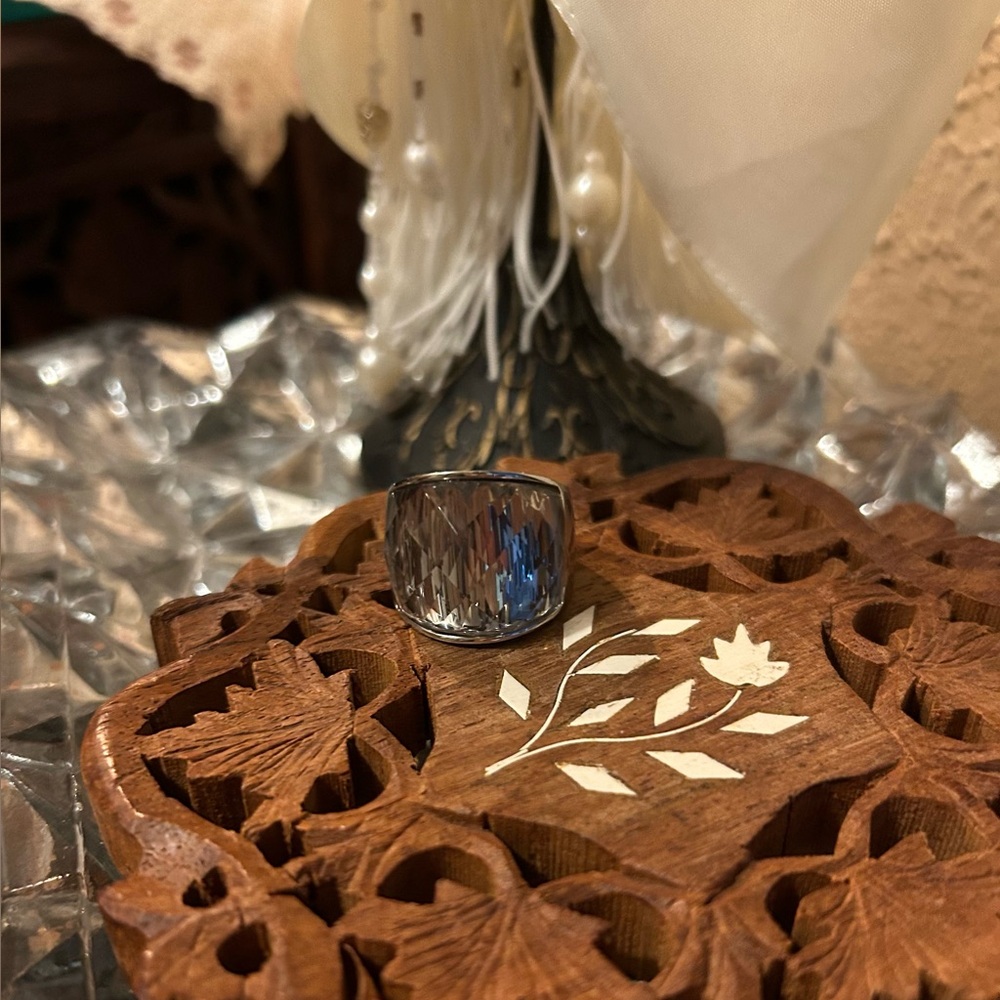 Swarovski Nirvana Silver Reflective Ring - image 1